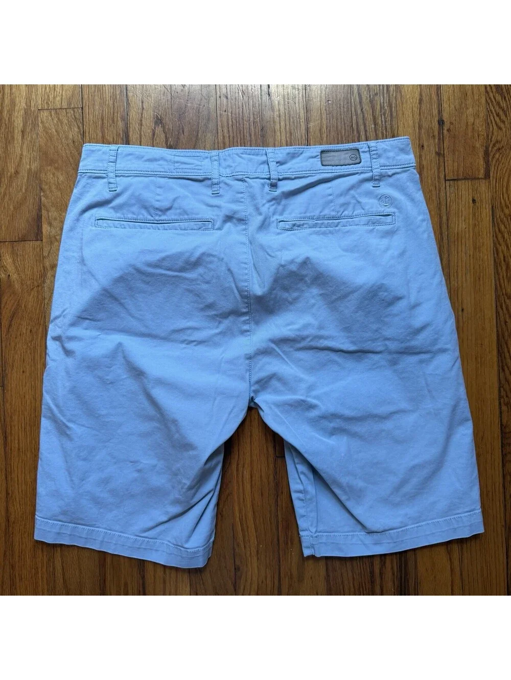 Adriano Goldschmidt Shorts Mens 33 Green Label Light Blue Relaxed Chino Golf